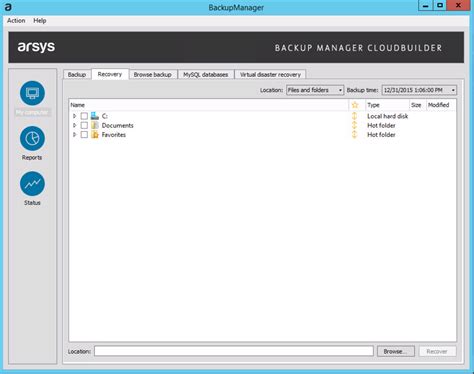 arsys backup